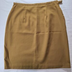 Melissa Lawrence Petites Skirt 6P Tan Classic Career Pencil Mini Made in USA